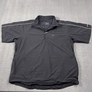 Proquip Sweater Adult Extra Large Black Silk Touch Windbreaker Shirt Casual Mens